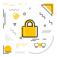 Modern background with Lock icons