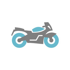 Fototapeta premium Motorcycle icon on white background for graphic and web design, Modern simple vector sign. Internet concept. Trendy symbol for website design web button or mobile app