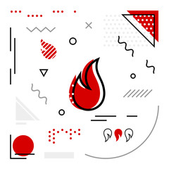 Modern background with Fire icons