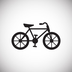 Fototapeta na wymiar Bicycle icon on white background for graphic and web design, Modern simple vector sign. Internet concept. Trendy symbol for website design web button or mobile app