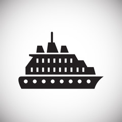 Cruise liner icon on white background for graphic and web design, Modern simple vector sign. Internet concept. Trendy symbol for website design web button or mobile app
