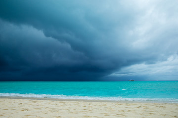 Dark clouds on the ocean