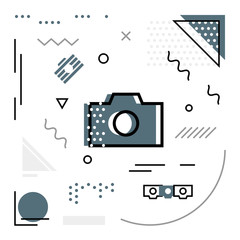 Modern background with Camera icons