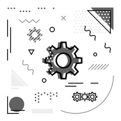 Modern background with Cogwheel icons