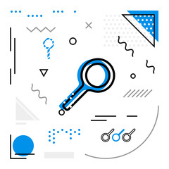 Modern background with Magnifying Glass icons