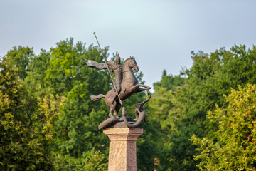 Statue of Saint George (Georgiy Pobedonosets)  killing a dragon