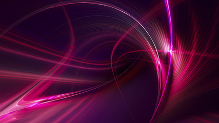Abstract purple on black background texture. Dynamic curves ands blurs pattern. Detailed fractal graphics. Science and technology concept.