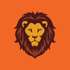 Wild Lion Logo Design Vector