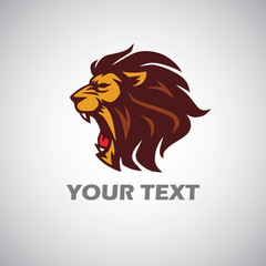 Angry Lion Head Logo