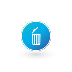 Delete icon , Open Trash can, Recycle bin, Garbage sign isolated on white background. Can be used for Web site, UI, apps. presentations.