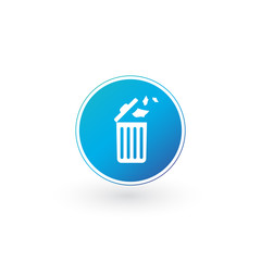 Delete icon , Trash can, Recycle bin, Garbage sign isolated on white background. Can be used for Web site, UI, apps. presentations.