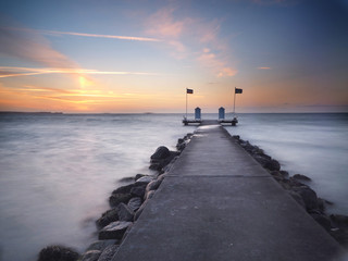 Obraz premium Abendstimmung am Meer