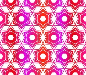 Red vector layout with floral seamless pattern. Pattern for wrapping gifts.