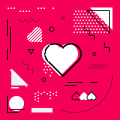 Modern background with Heart icons