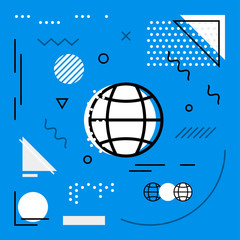 Modern background with Globe icons