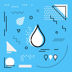 Modern background with Drop icons