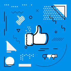 Modern background with Like icons