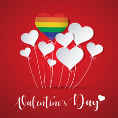 Illustration of heart balloon for LGBT