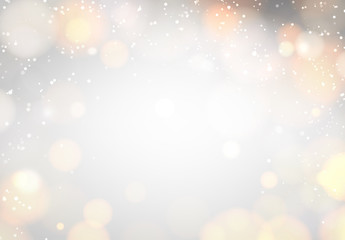 Beautiful abstract business template on white backdrop. Blur bokeh and gray light background. Defocused and blurred background. Vector illustration.