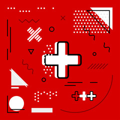 Modern background with Medical Cross icons