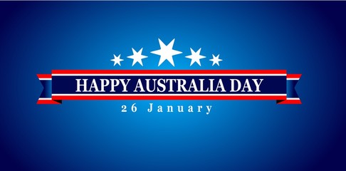Australia Day background vector illustration with Australia  map