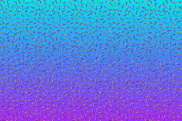 Abstract background with 80s memphis geometics style pattern and vibrant psychedelic colors