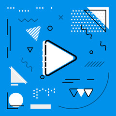 Modern background with Play icons