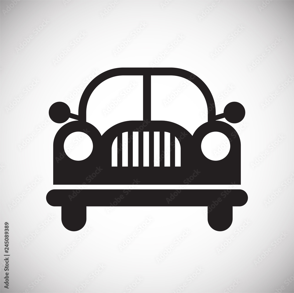 Poster automobile icon on white background for graphic and web design, modern simple vector sign. internet 