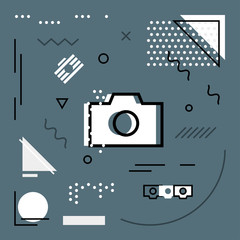 Modern background with Camera icons