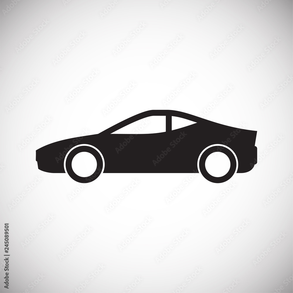 Poster automobile icon on white background for graphic and web design, modern simple vector sign. internet 