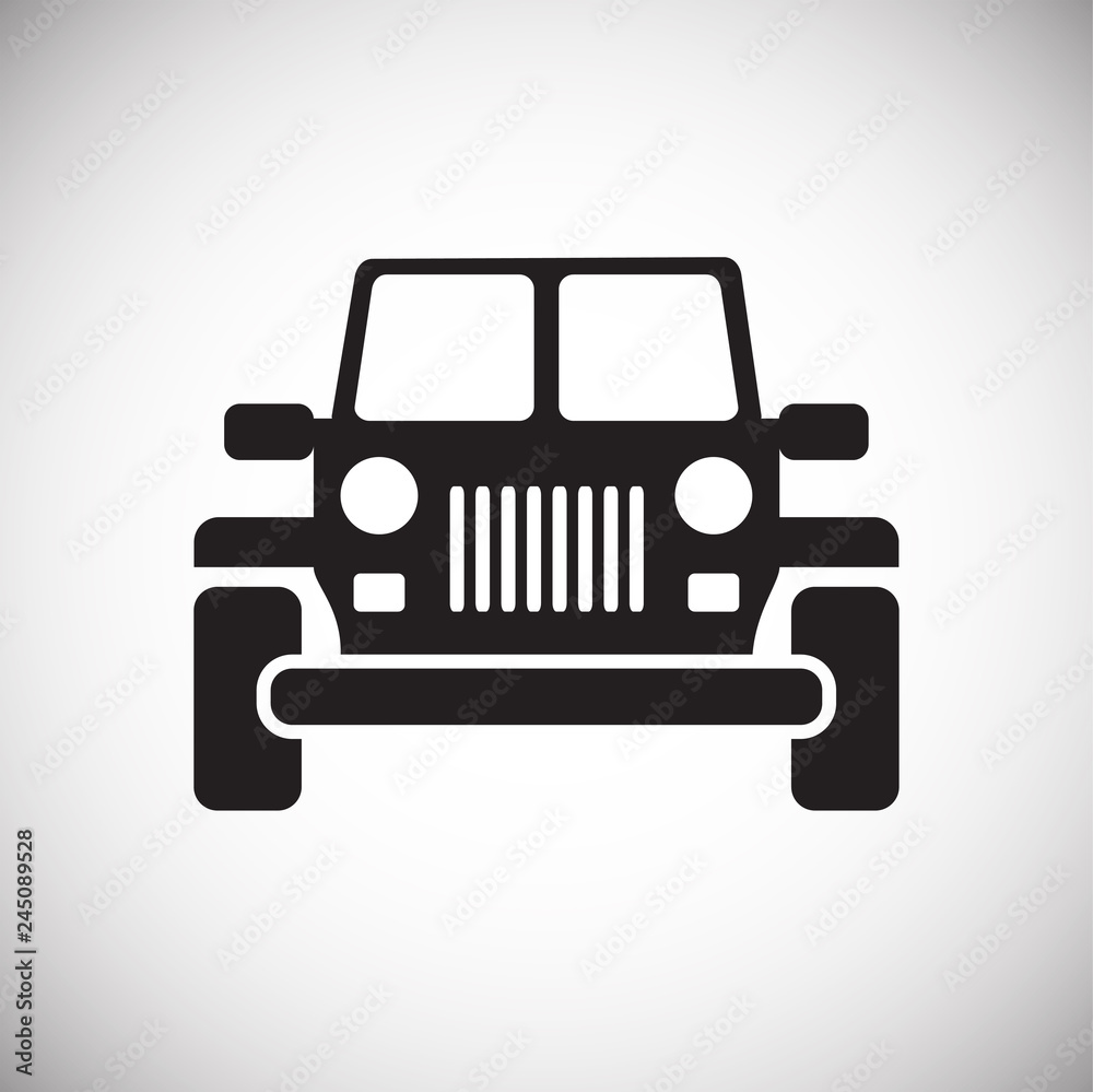 Poster automobile icon on white background for graphic and web design, modern simple vector sign. internet 