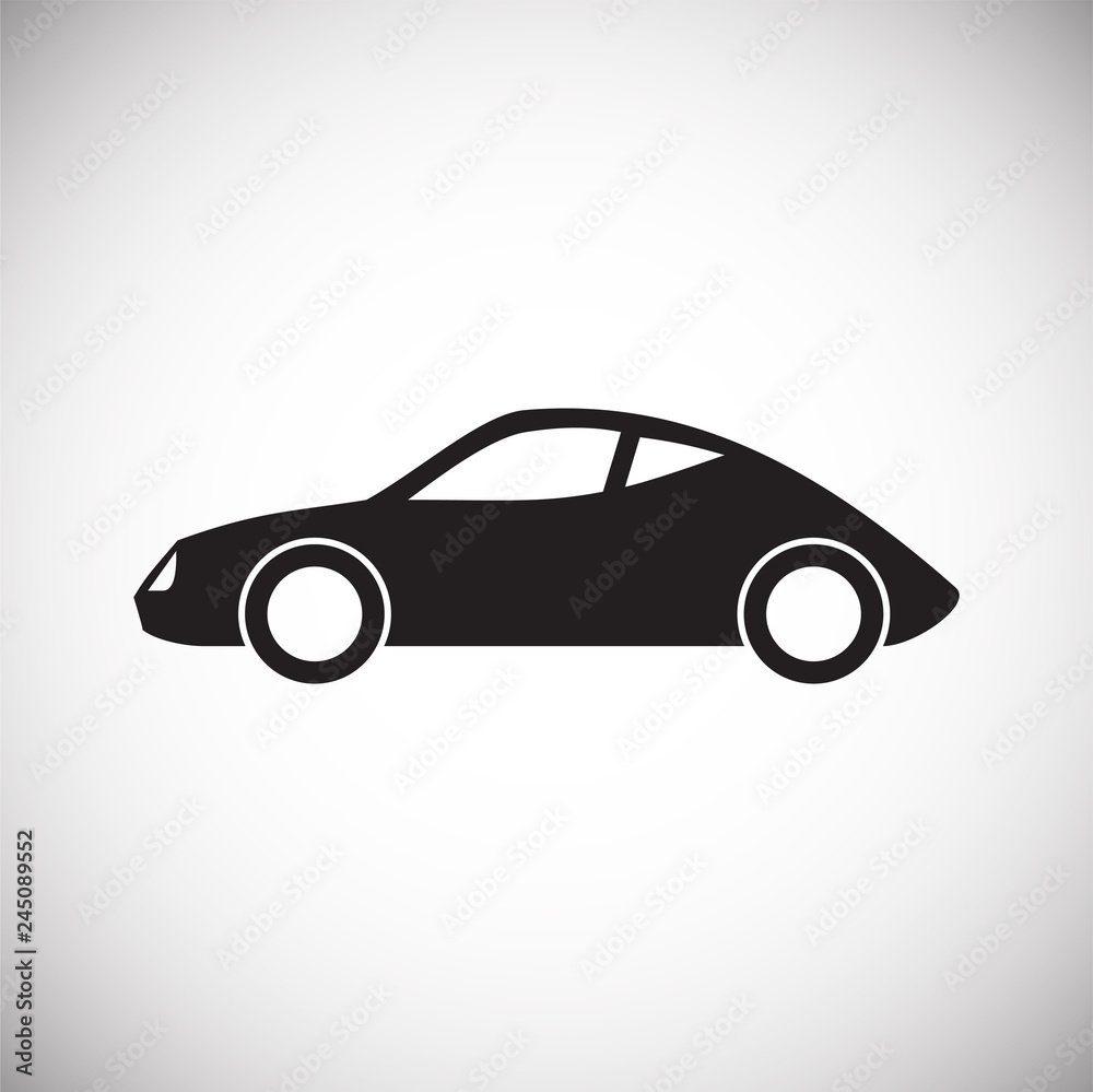 Poster automobile icon on white background for graphic and web design, modern simple vector sign. internet 