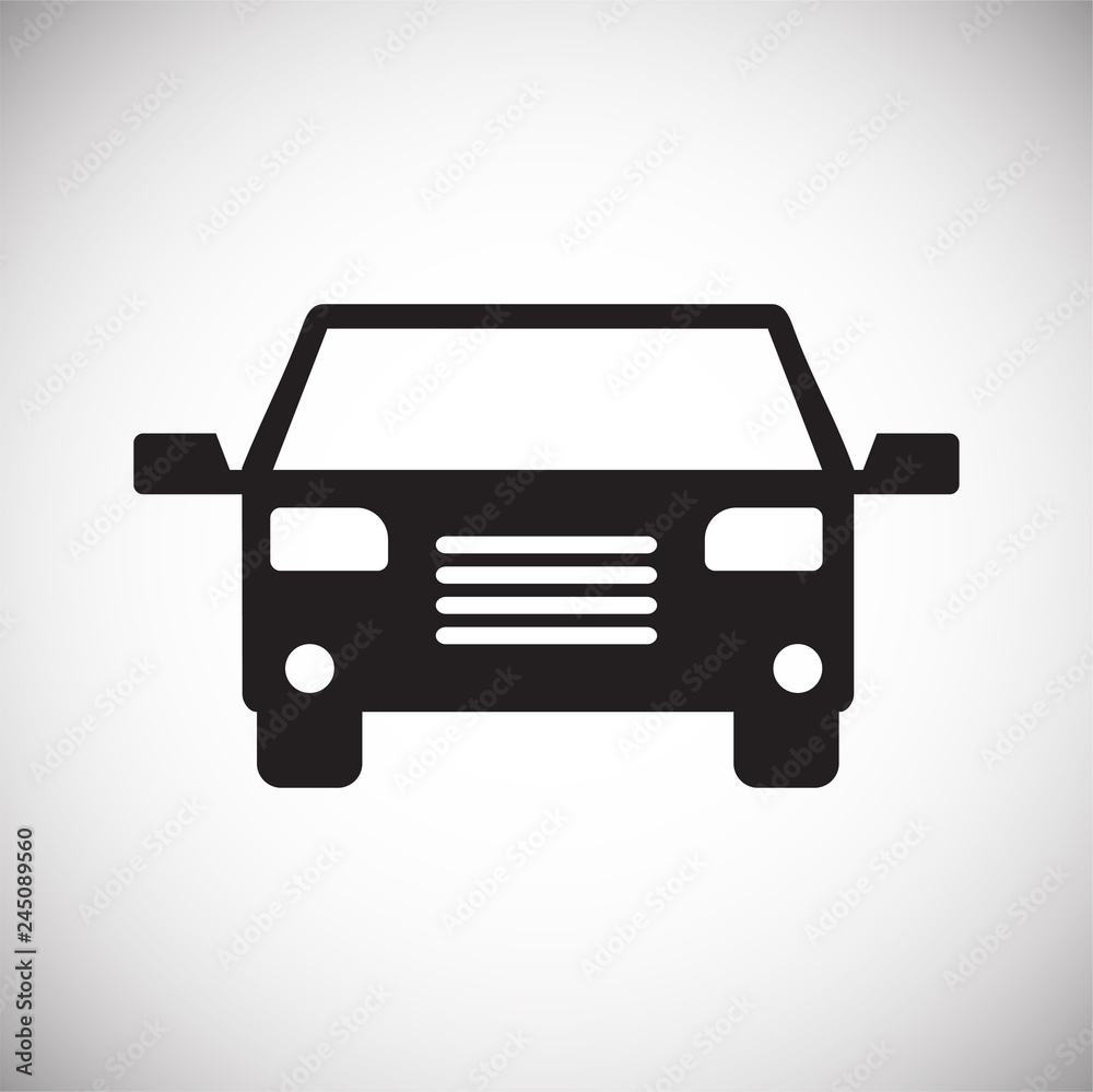 Poster automobile icon on white background for graphic and web design, modern simple vector sign. internet 