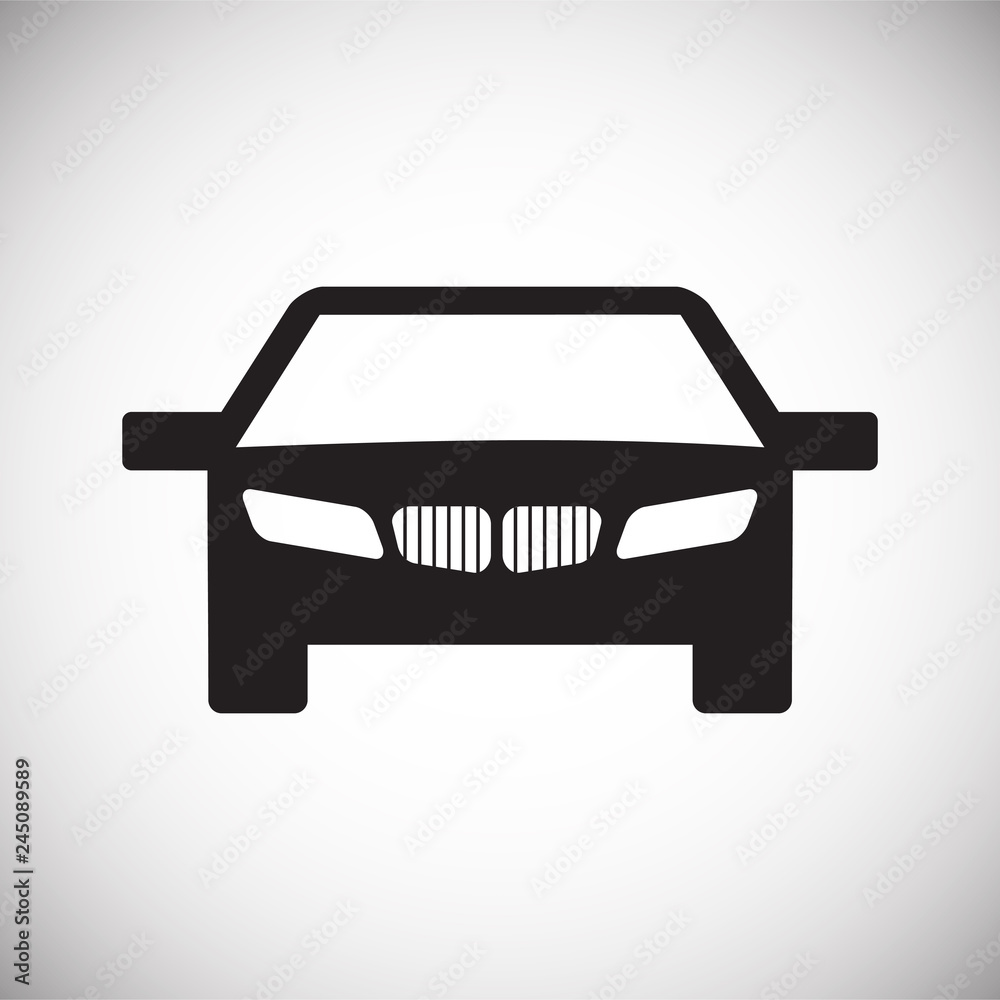 Poster automobile icon on white background for graphic and web design, modern simple vector sign. internet 