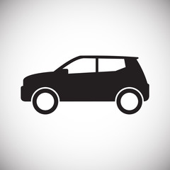 Automobile icon on white background for graphic and web design, Modern simple vector sign. Internet concept. Trendy symbol for website design web button or mobile app