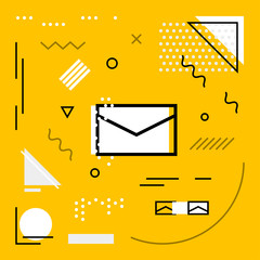 Modern background with Envelope icons