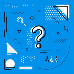Modern background with Question Mark icons