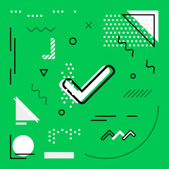 Modern background with Checkmark icons