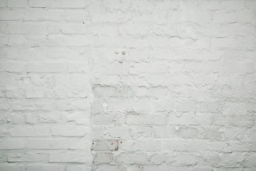 Brick wall background painted white