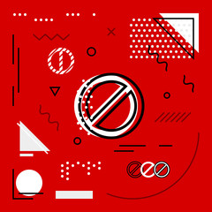 Modern background with Prohibition icons