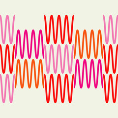 Trendy seamless pattern designs. Mosaic of zigzags and squiggles. Vector geometric background. Can be used for wallpaper, textile, invitation card, wrapping, web page background.