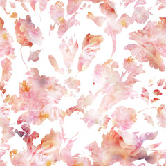 Floral pattern ,seamless on white background with soft effects
