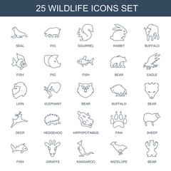 Obraz premium wildlife icons
