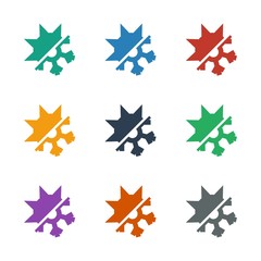 cold and hot mode icon white background