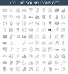 Fototapeta na wymiar 100 sound icons