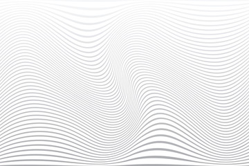 White wavy lines background. Abstract striped texture.