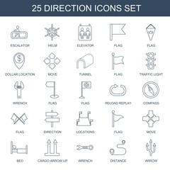 25 direction icons