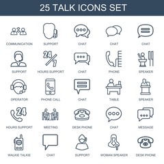 25 talk icons