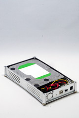 Obraz premium External hdd drives on white isolated background