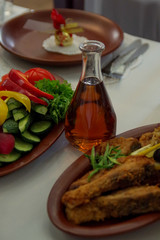 Sample wedding table setting.